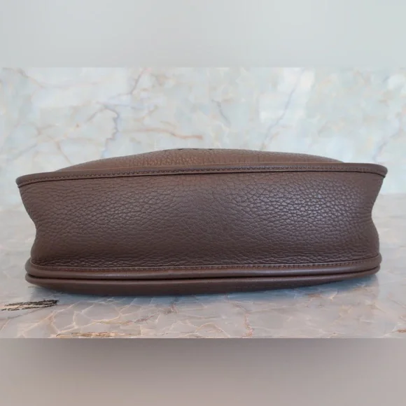 AUTHENTIC HERMES EVELYNE GM Chocolate brown clemence leather crossbody - Picture 10 of 15